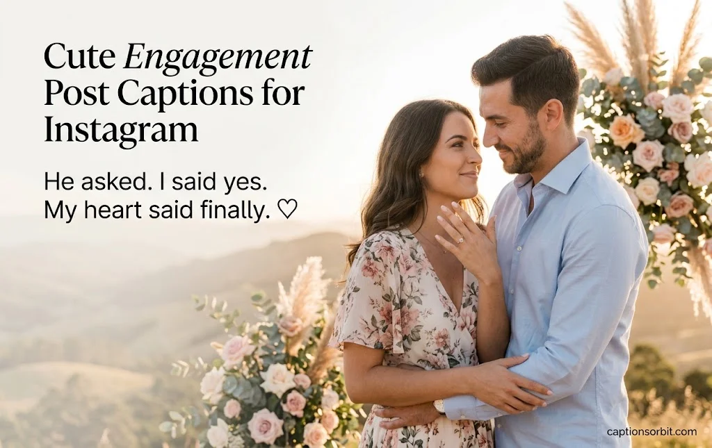 Cute Engagement Post Captions for Instagram