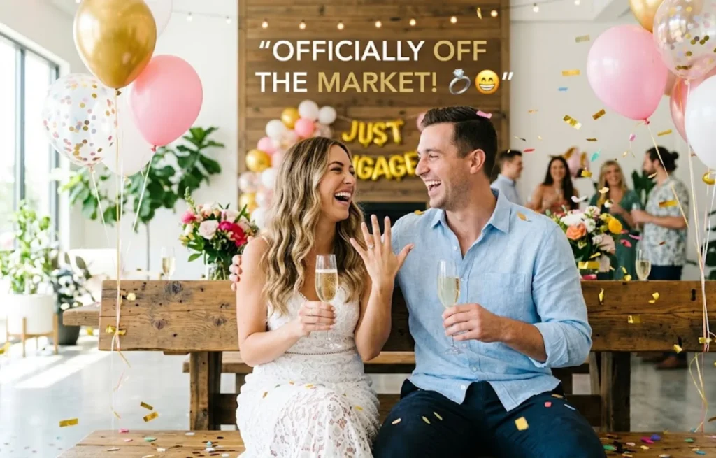 Funny engagement captions