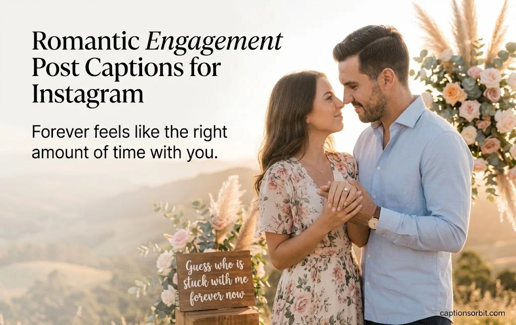 Romantic Engagement Post Captions for Instagram