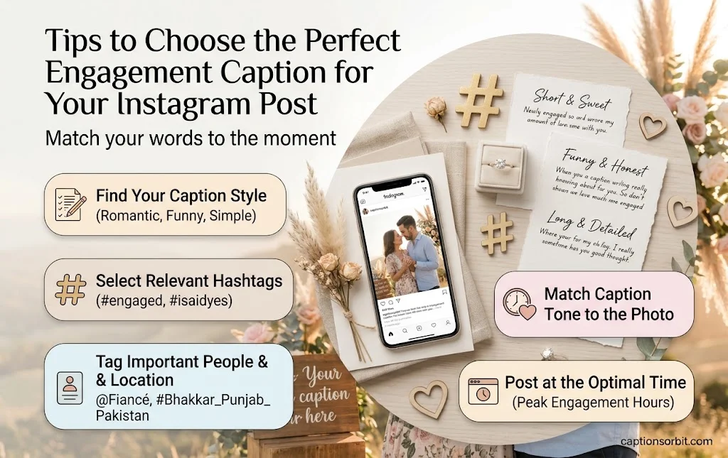 Tips to Choose the Perfect Engagement Caption for Your Instagram Post