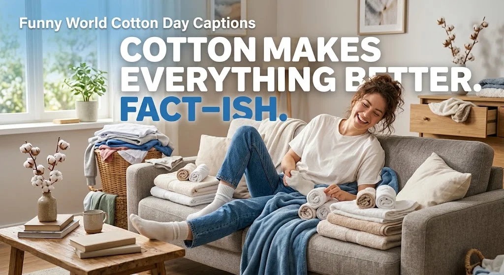 Funny World Cotton Day Captions