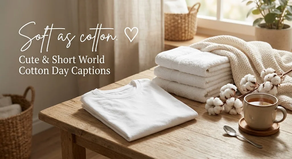Cute & Short World Cotton Day Captions for Instagram