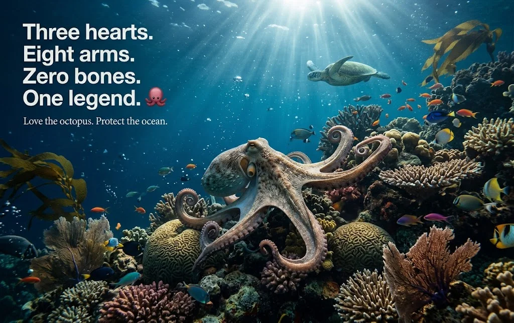 Clever and Ocean-Inspired World Octopus Day Captions