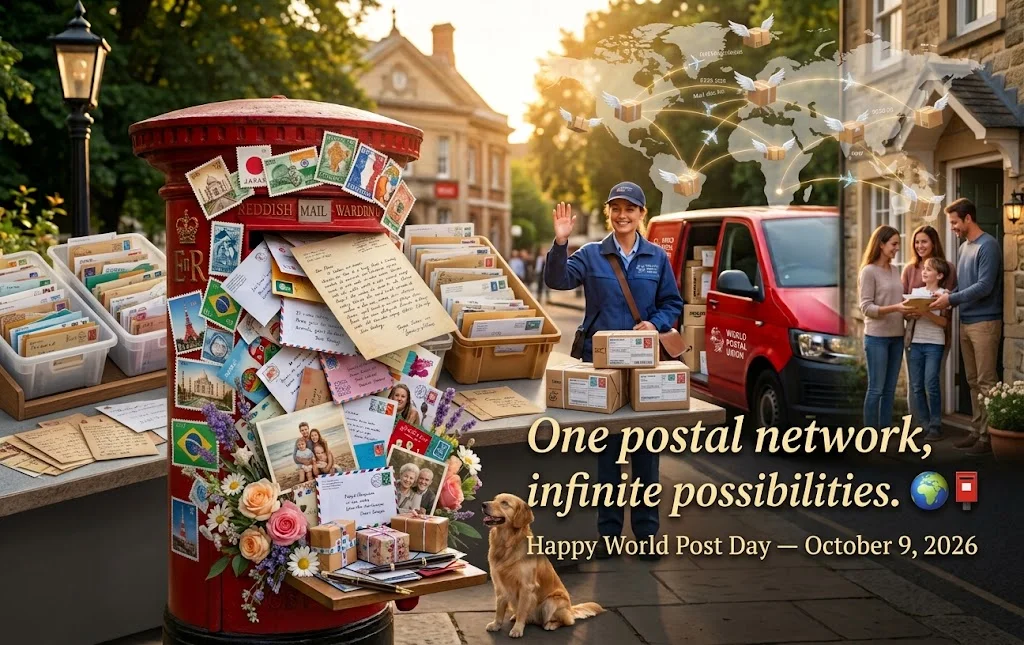 Postal-Themed World Post Day Captions for Instagram