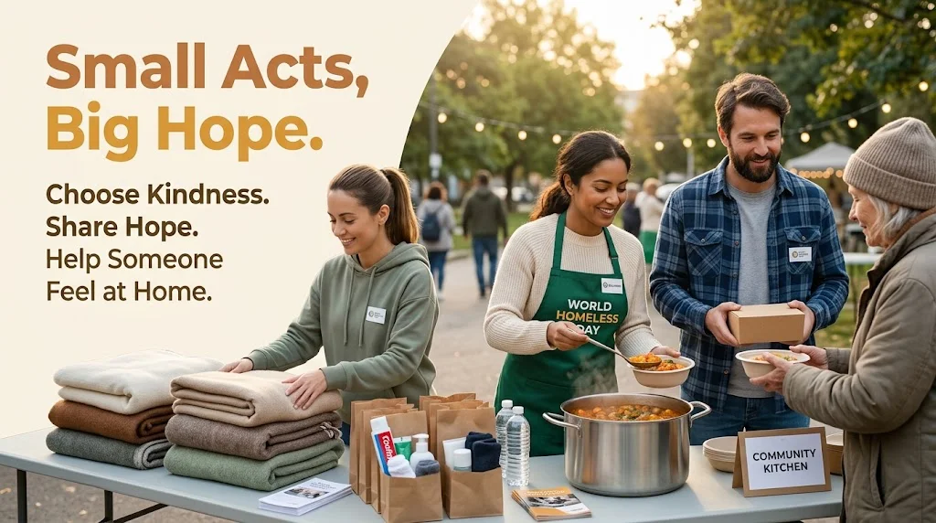 Kindness and Hope Captions for World Homeless Day