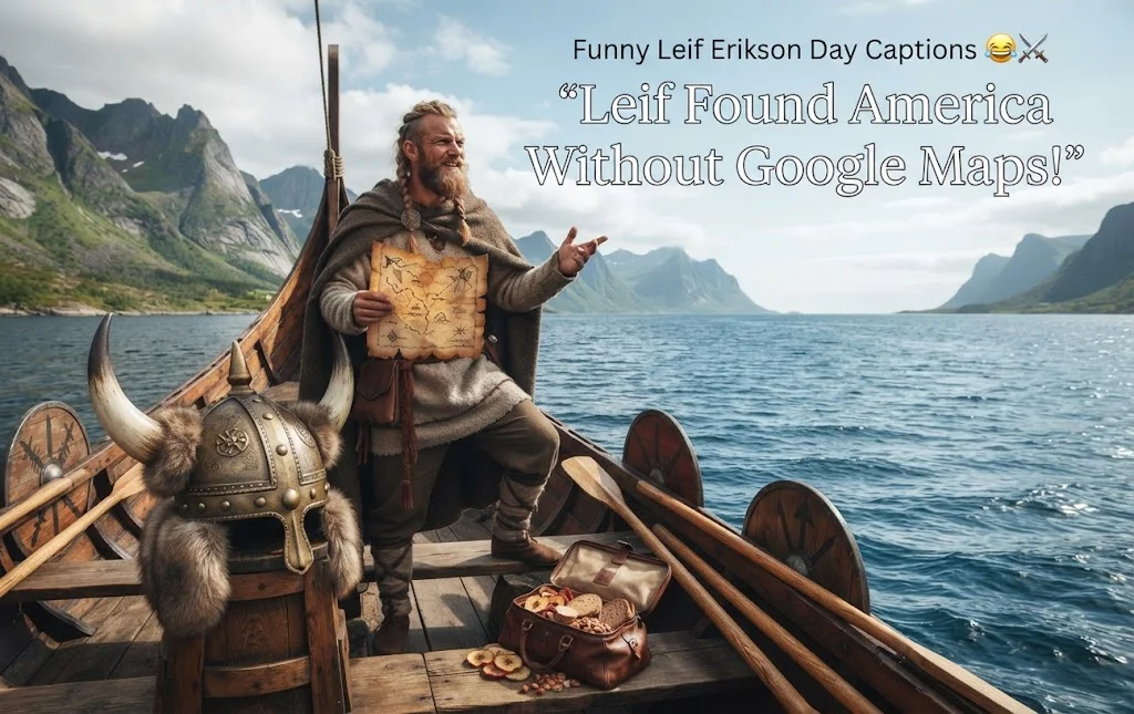 Funny Leif Erikson Day Captions for Instagram