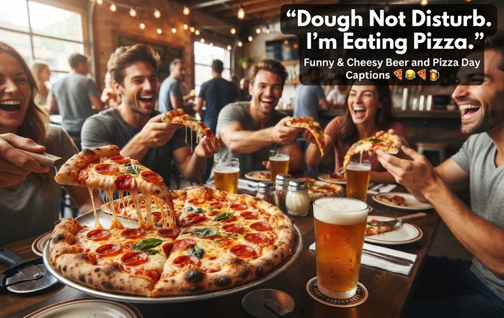 Funny and Cheesy Beer and Pizza Day Captions for Instagram
