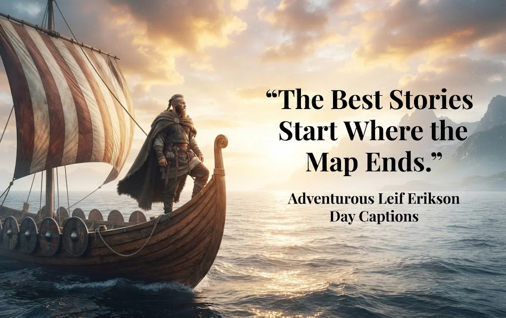 Adventurous Leif Erikson Day Captions & Messages