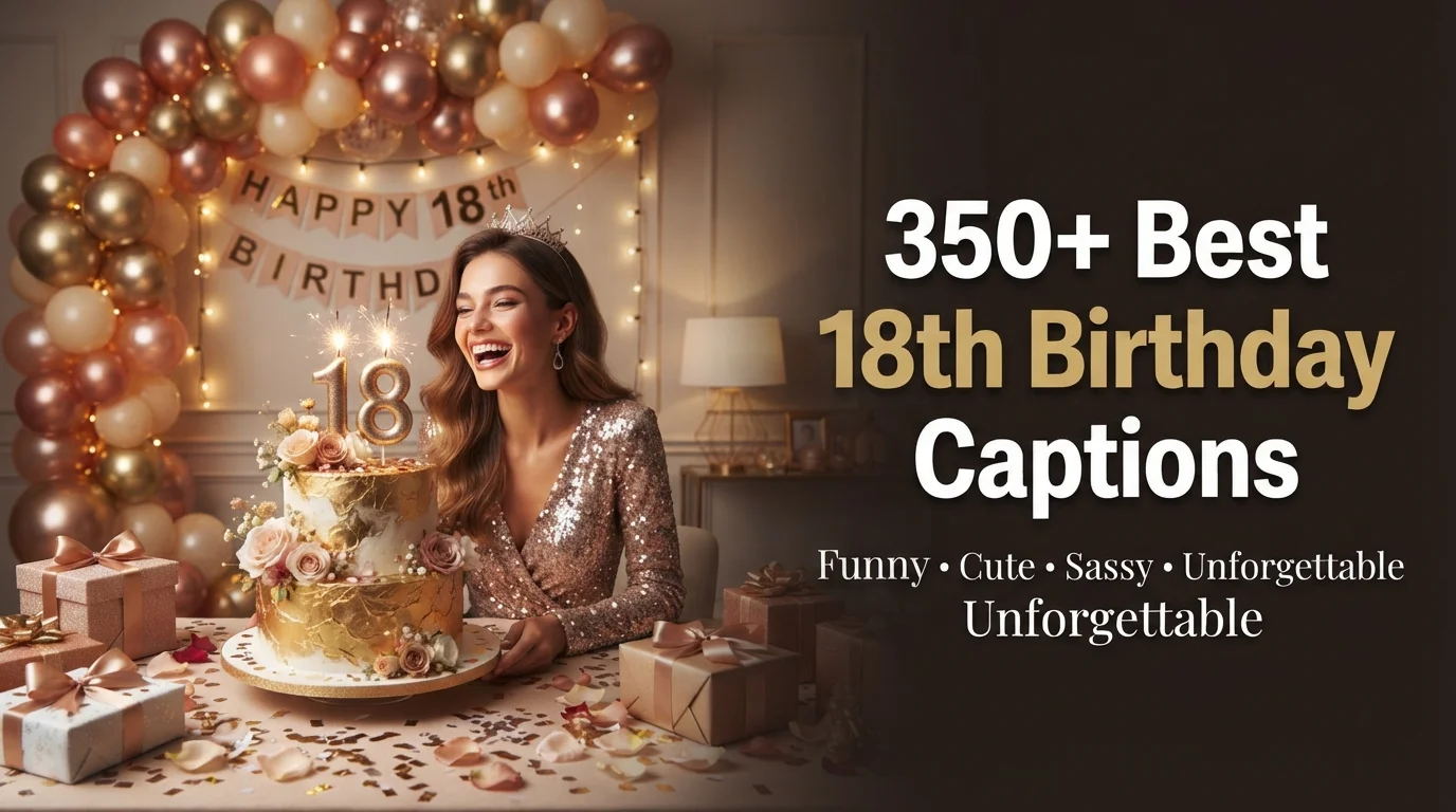 350+ Best 18th Birthday Captions for Instagram: Funny, Cute, Sassy & Unforgettable