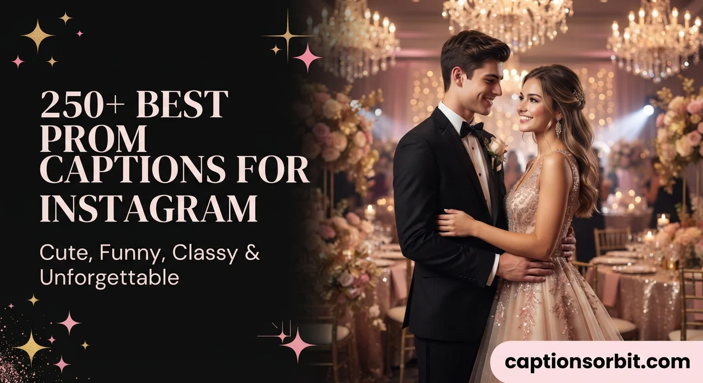 250+ Best Prom Captions for Instagram: Cute, Funny, Classy & Unforgettable