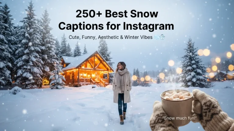 250+ Best Snow Captions for Instagram: Cute, Funny, Aesthetic & Winter Vibes ❄️☃️