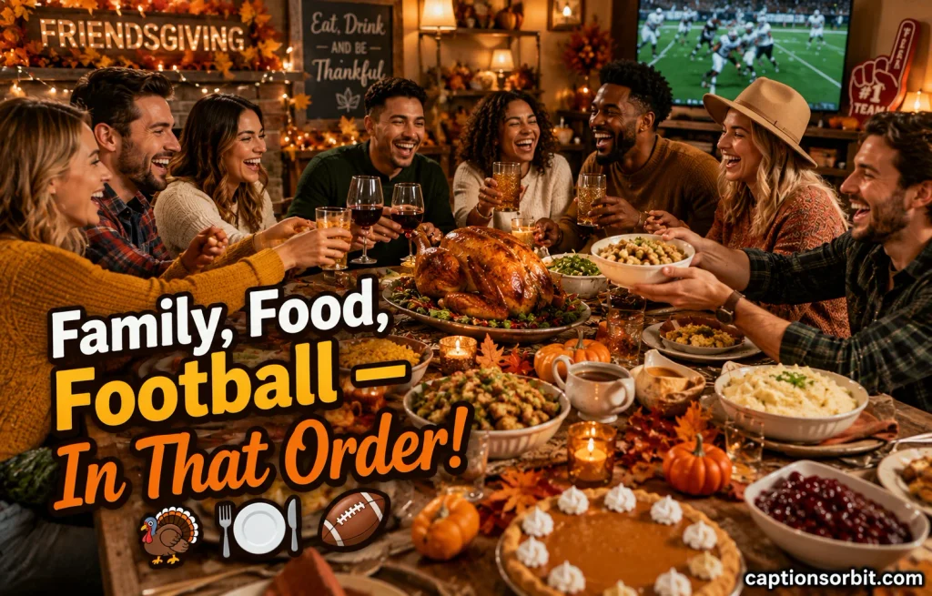 Festive Thanksgiving Captions for Family, Friends and Food