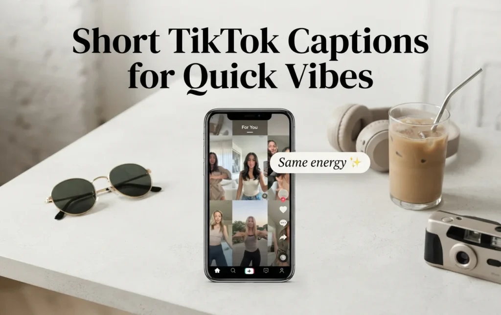Short TikTok Captions for Quick Vibes
