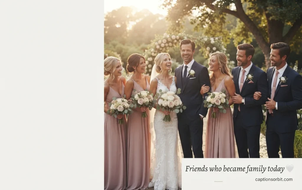Wedding Captions for Bride, Groom, Bridal Party and Guests