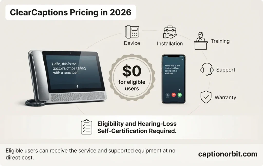 ClearCaptions Pricing: Is It Really Free?