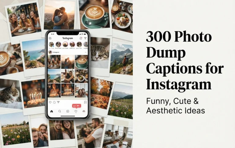 300 Photo Dump Captions for Instagram: Funny, Cute & Aesthetic Ideas