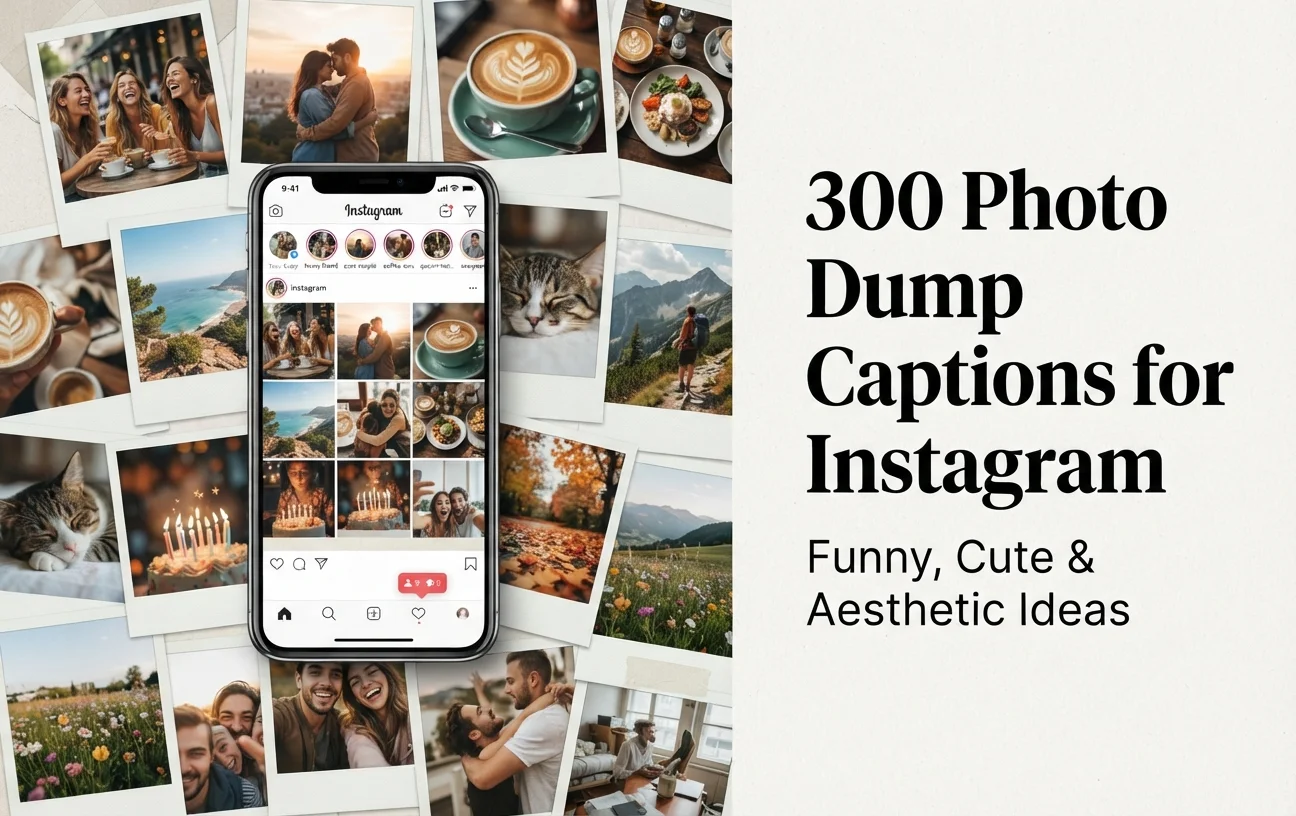 300 Photo Dump Captions for Instagram: Funny, Cute & Aesthetic Ideas