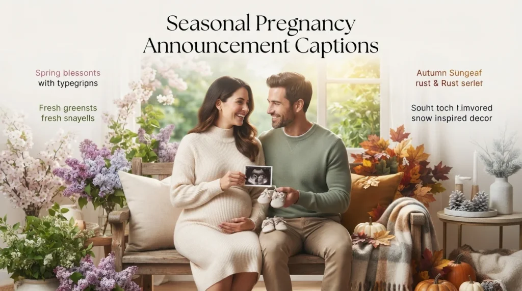 Seasonal Pregnancy Announcement Captions