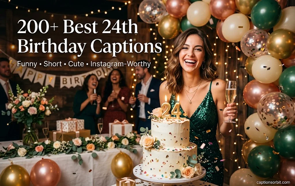 200+ Best 24th Birthday Captions: Funny, Short, Cute & Instagram-Worthy Ideas