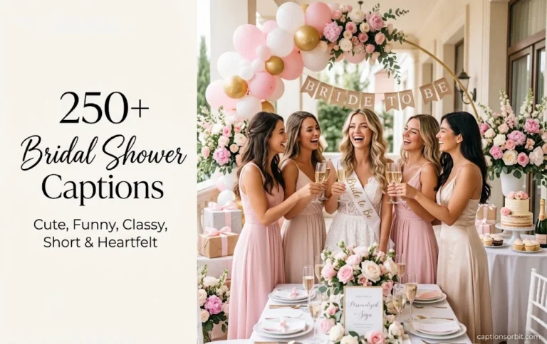 250+ Best Bridal Shower Captions for Instagram: Cute, Funny, Classy, Short & Heartfelt