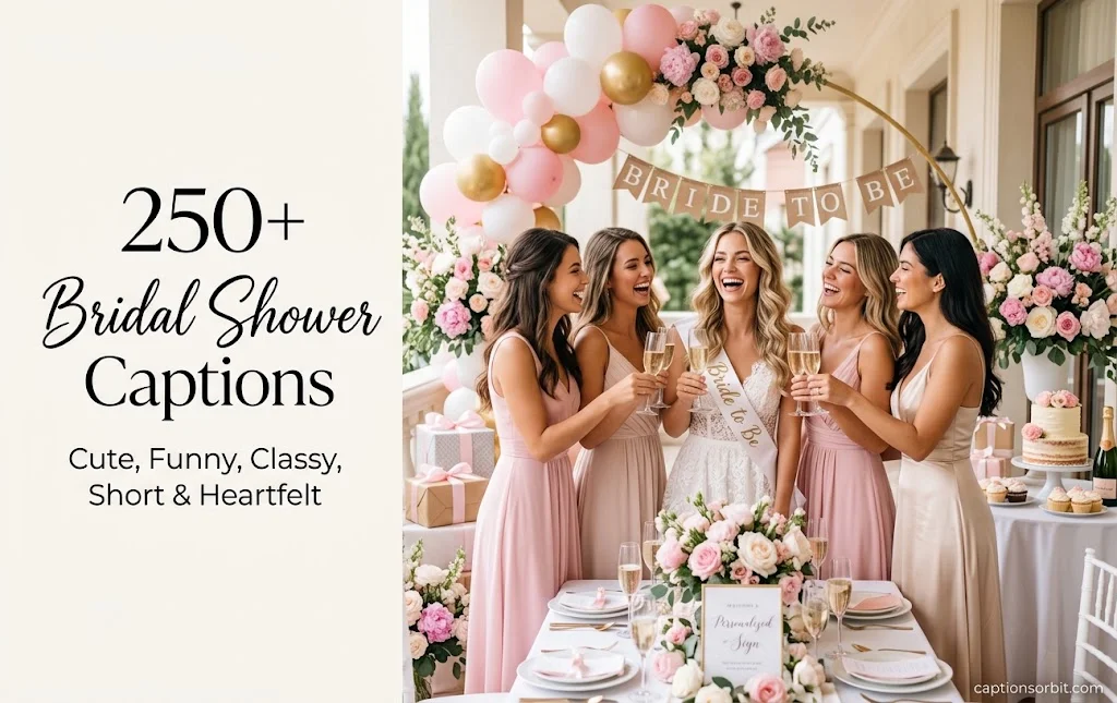 250+ Best Bridal Shower Captions for Instagram: Cute, Funny, Classy, Short & Heartfelt