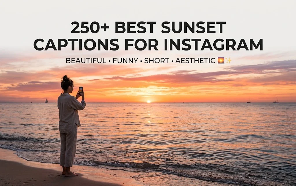 250+ Best Sunset Captions for Instagram That Are Beautiful, Funny, Short & Aesthetic ๐
โจ