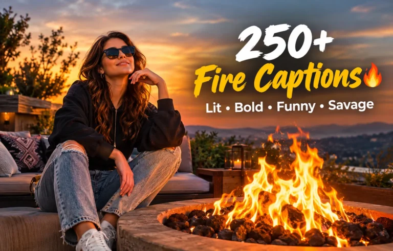 250+ Fire Captions for Instagram That Are Lit, Bold, Funny & Savage 🔥