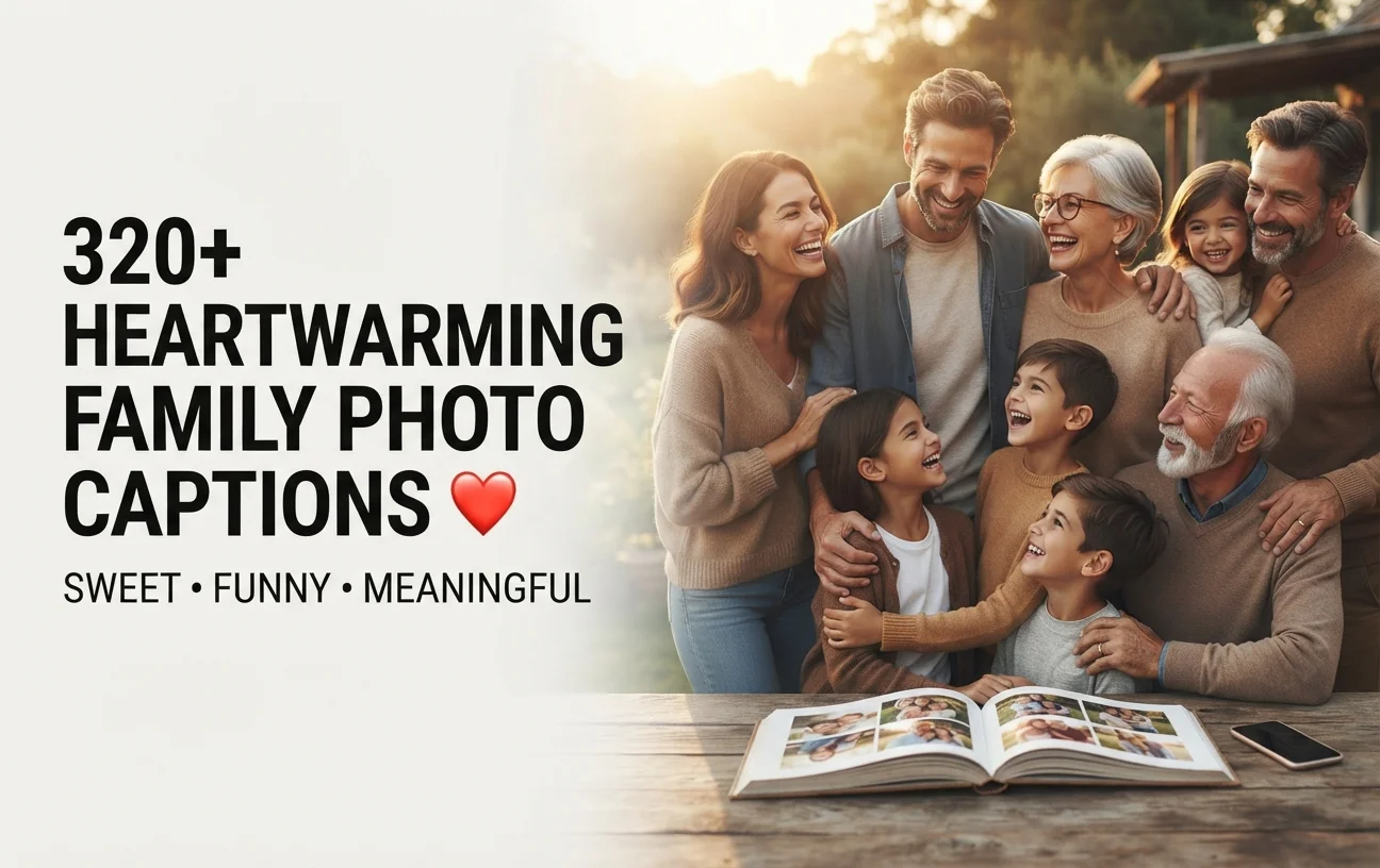 320+ Heartwarming Family Photo Captions for Instagram ❤️👨‍👩‍👧‍👦 | Sweet, Funny & Meaningful