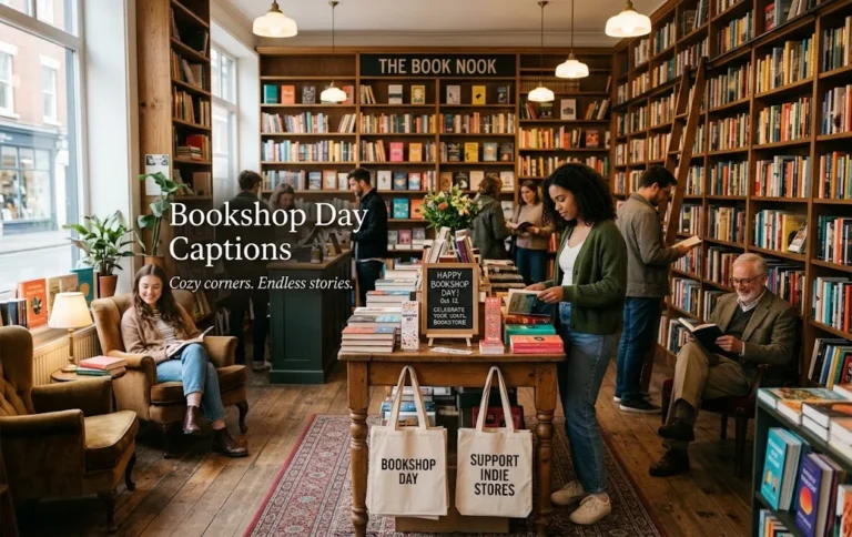 250+ Best Bookshop Day Captions: Cozy, Funny, Bookish, Cute & Literary Quotes