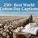 250+ Best World Cotton Day Captions: Funny, Cute, Inspirational & Cotton-Fresh Quotes 🌿🤍