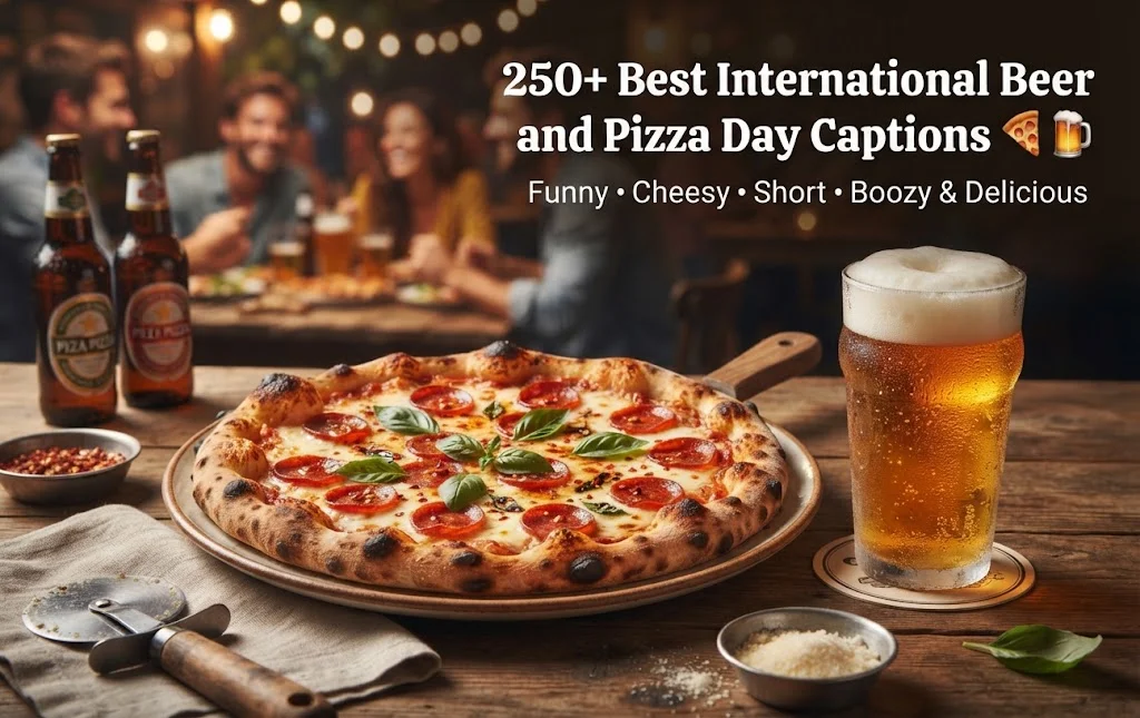 250+ Best International Beer and Pizza Day Captions for Instagram: Funny, Cheesy, Boozy & Delicious