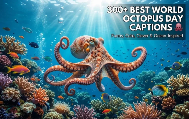 300+ Best World Octopus Day Captions: Funny, Cute, Clever & Ocean-Inspired