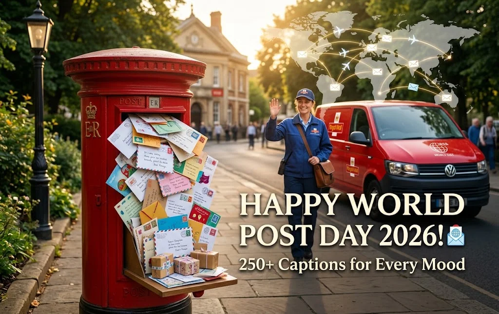 250+ Best World Post Day Captions for Instagram: Funny, Creative, Heartfelt & Postal-Themed