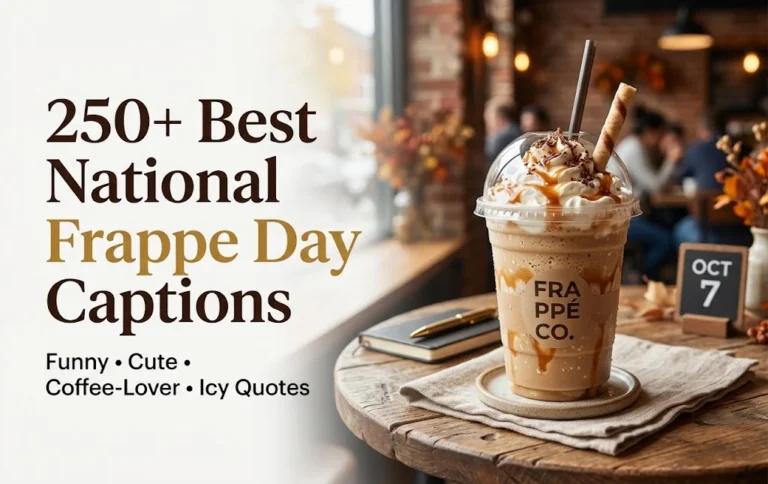 250+ Best National Frappe Day Captions: Funny, Cute, Coffee-Lover & Deliciously Icy Quotes