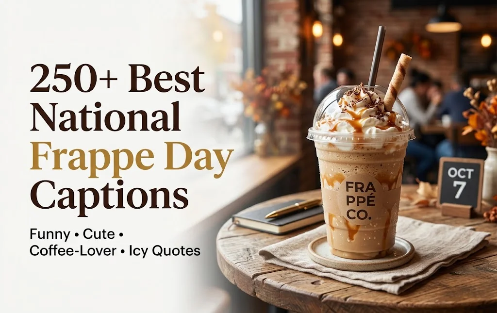 250+ Best National Frappe Day Captions: Funny, Cute, Coffee-Lover & Deliciously Icy Quotes